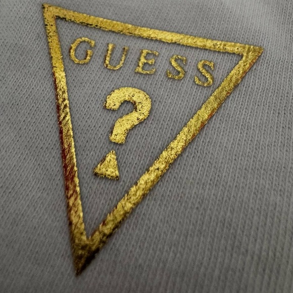 GUESS Men’s Baroque Print T-Shirt - Size M - White/Gold - NEW with Tags - Picture 4 of 4